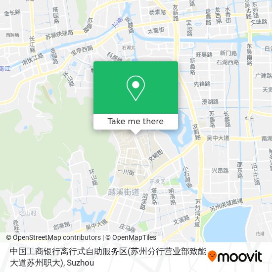 中国工商银行离行式自助服务区(苏州分行营业部致能大道苏州职大) map