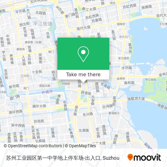 苏州工业园区第一中学地上停车场-出入口 map