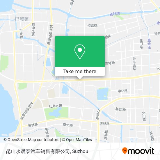昆山永晟泰汽车销售有限公司 map
