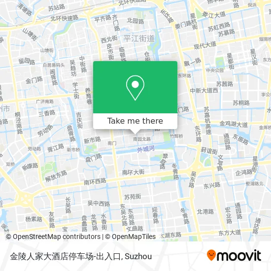金陵人家大酒店停车场-出入口 map