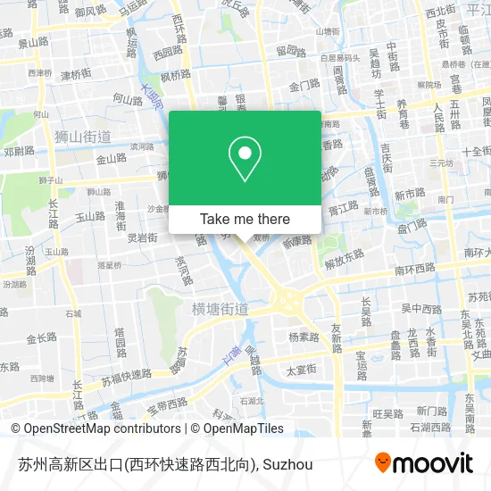 苏州高新区出口(西环快速路西北向) map