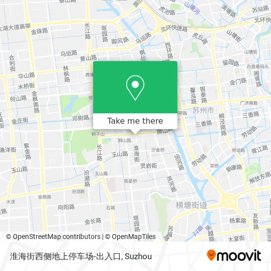 淮海街西侧地上停车场-出入口 map