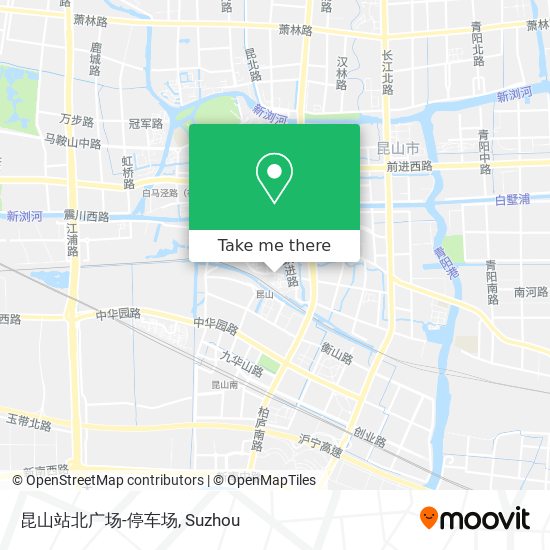 昆山站北广场-停车场 map