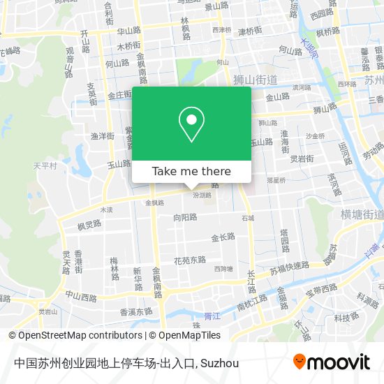 中国苏州创业园地上停车场-出入口 map