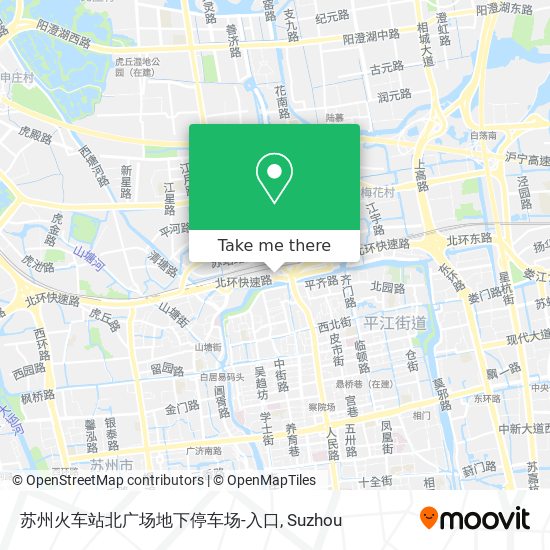 苏州火车站北广场地下停车场-入口 map