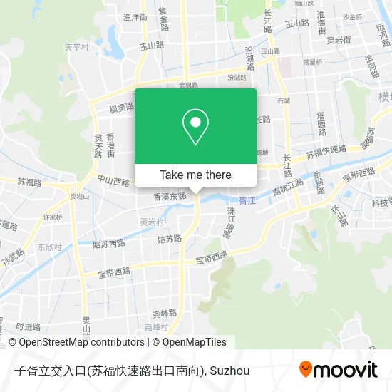 子胥立交入口(苏福快速路出口南向) map