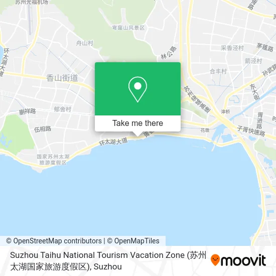 Suzhou Taihu National Tourism Vacation Zone (苏州太湖国家旅游度假区) map