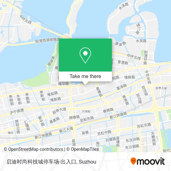 启迪时尚科技城停车场-出入口 map