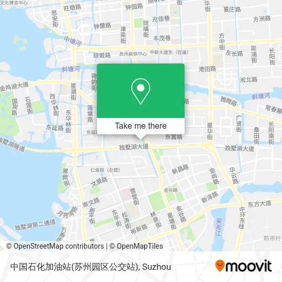 中国石化加油站(苏州园区公交站) map