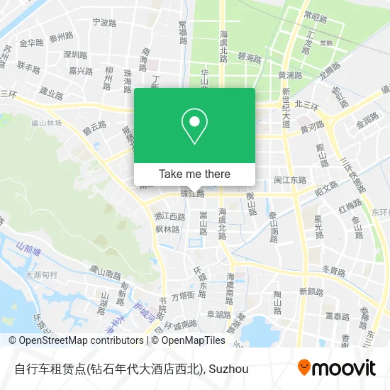 自行车租赁点(钻石年代大酒店西北) map
