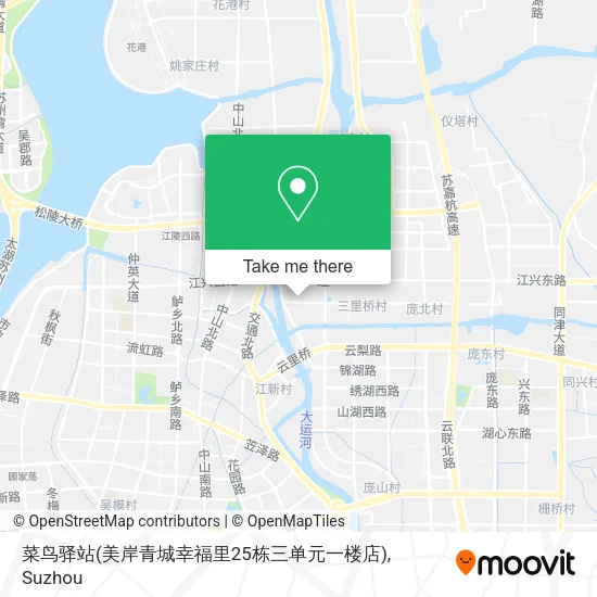 菜鸟驿站(美岸青城幸福里25栋三单元一楼店) map