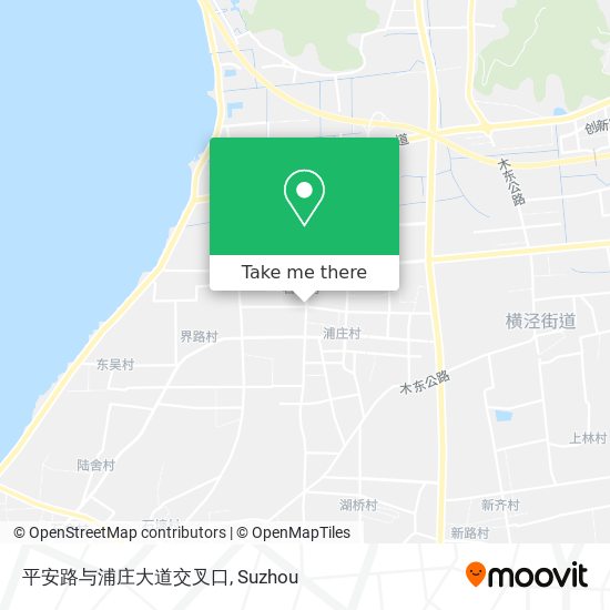 平安路与浦庄大道交叉口 map