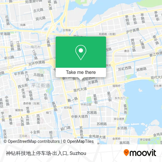 神钻科技地上停车场-出入口 map
