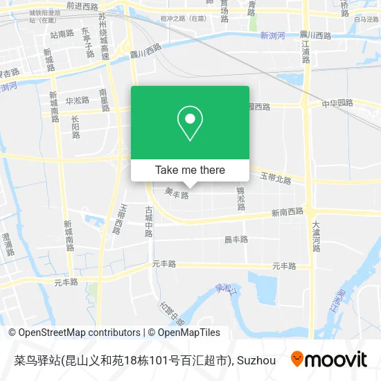 菜鸟驿站(昆山义和苑18栋101号百汇超市) map