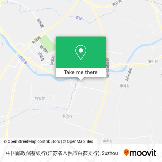 中国邮政储蓄银行(江苏省常熟市白茆支行) map