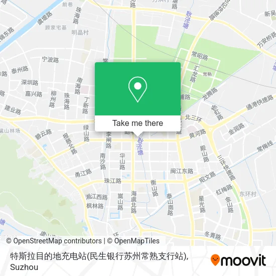 特斯拉目的地充电站(民生银行苏州常熟支行站) map