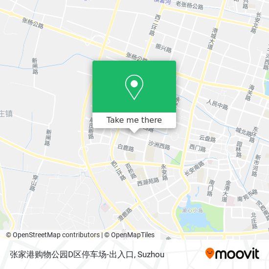 张家港购物公园D区停车场-出入口 map