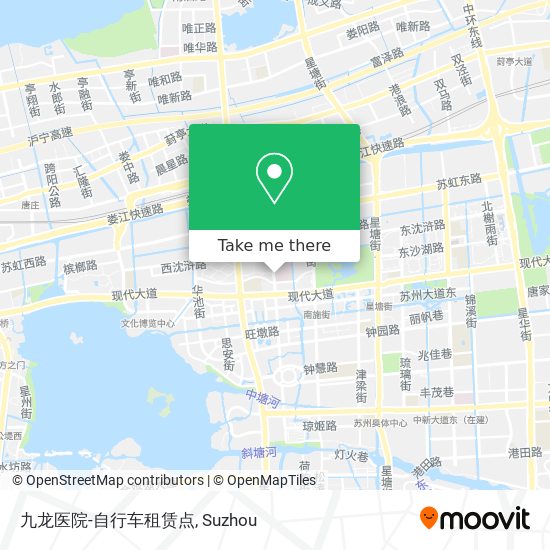 九龙医院-自行车租赁点 map