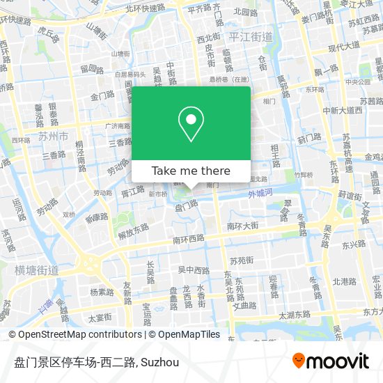 盘门景区停车场-西二路 map