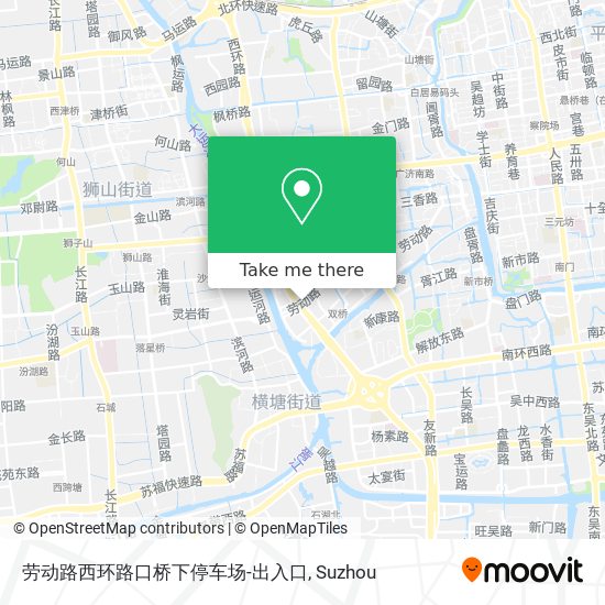 劳动路西环路口桥下停车场-出入口 map