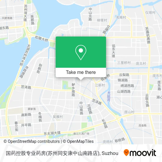 国药控股专业药房(苏州同安康中山南路店) map