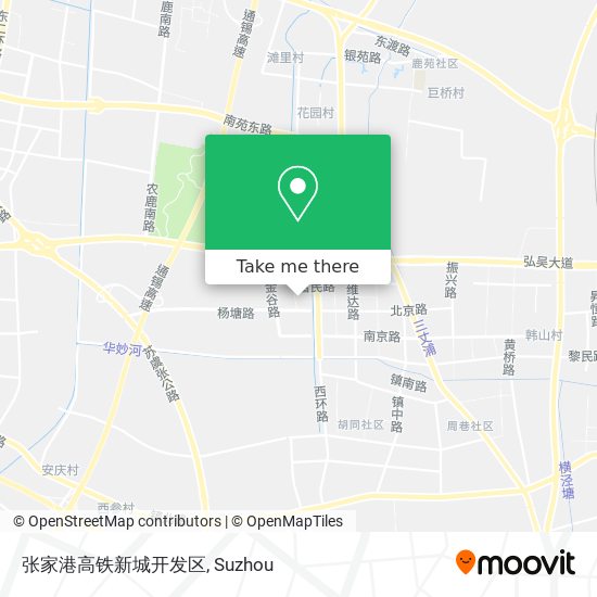 张家港高铁新城开发区 map