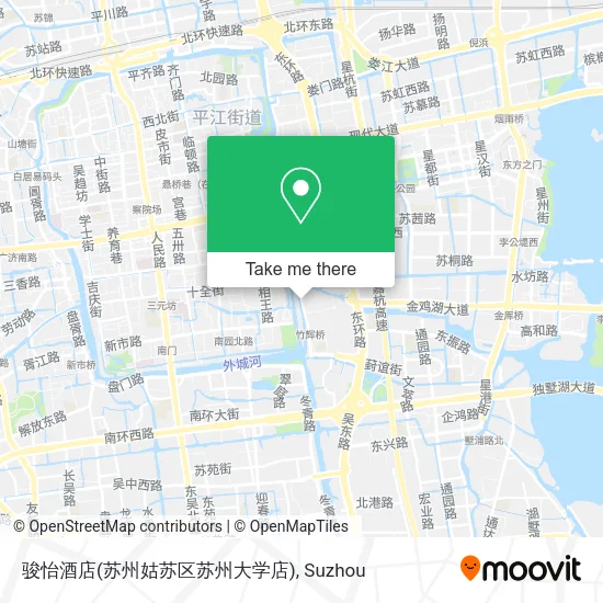 骏怡酒店(苏州姑苏区苏州大学店) map