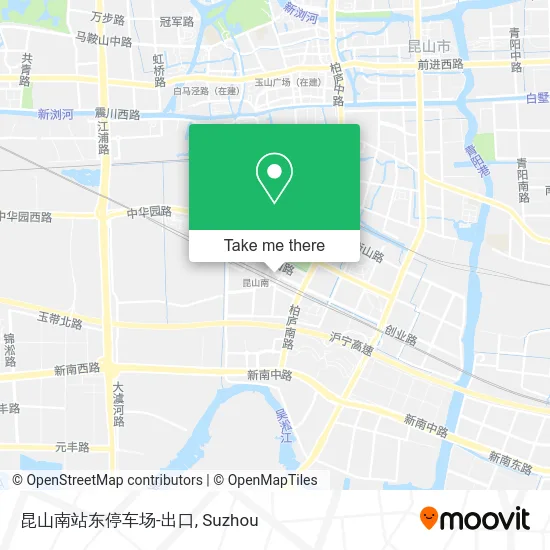 昆山南站东停车场-出口 map