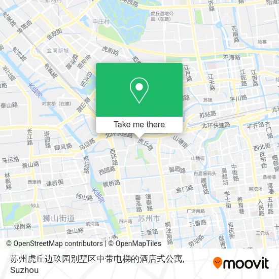 苏州虎丘边玖园别墅区中带电梯的酒店式公寓 map