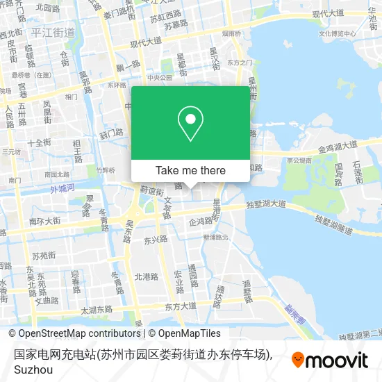 国家电网充电站(苏州市园区娄葑街道办东停车场) map