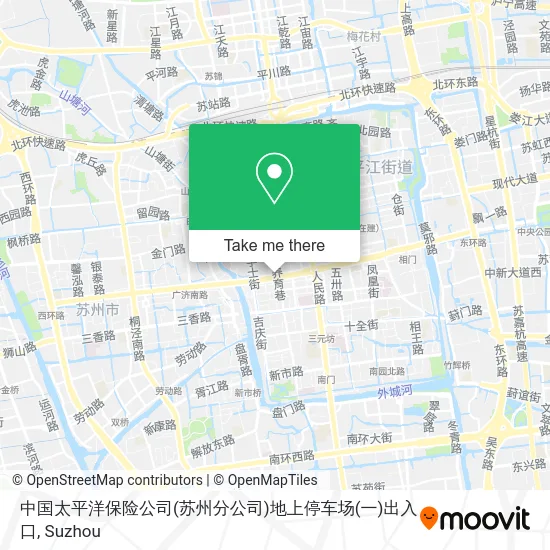 中国太平洋保险公司(苏州分公司)地上停车场(一)出入口 map
