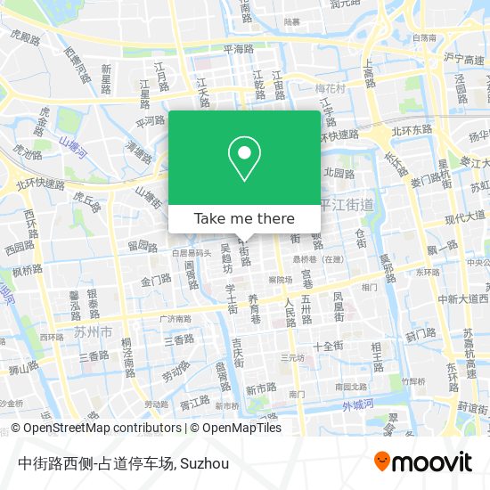 中街路西侧-占道停车场 map