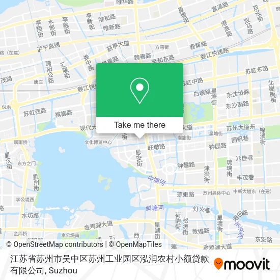 江苏省苏州市吴中区苏州工业园区泓润农村小额贷款有限公司 map