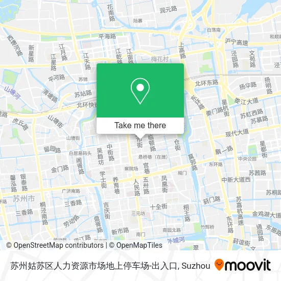 苏州姑苏区人力资源市场地上停车场-出入口 map