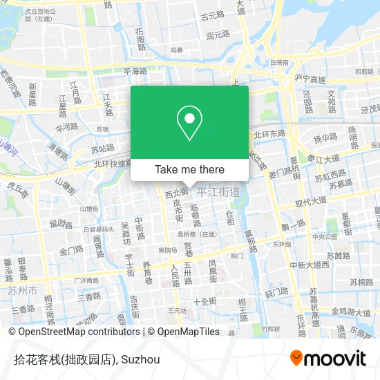 拾花客栈(拙政园店) map