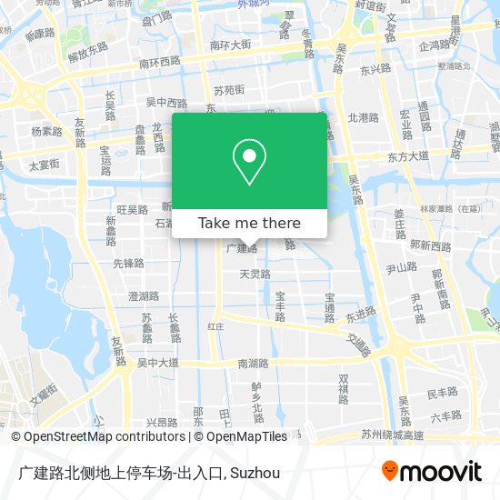 广建路北侧地上停车场-出入口 map