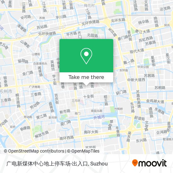 广电新煤体中心地上停车场-出入口 map