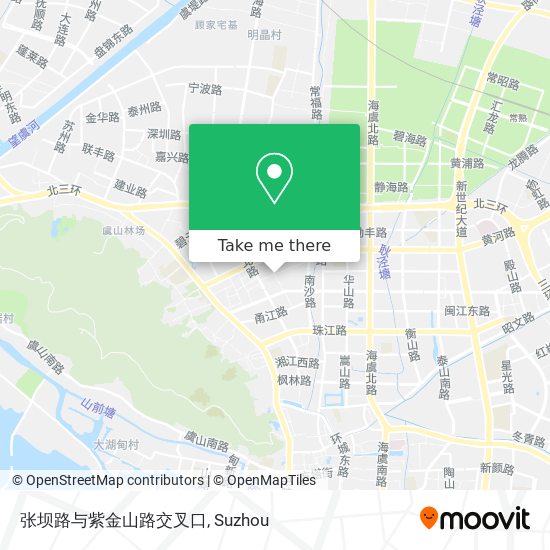 张坝路与紫金山路交叉口 map