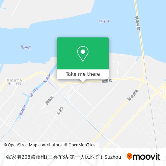 张家港208路夜班(三兴车站-第一人民医院) map