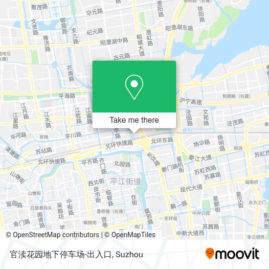 官渎花园地下停车场-出入口 map