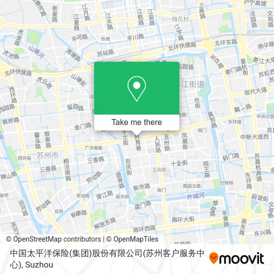 中国太平洋保险(集团)股份有限公司(苏州客户服务中心) map
