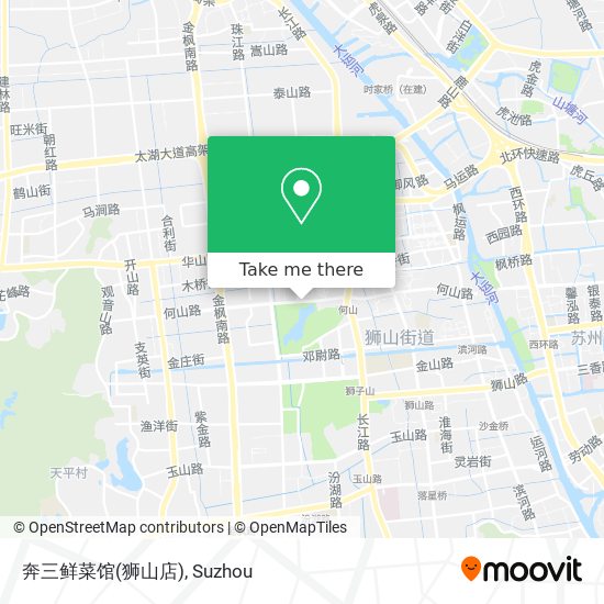 奔三鲜菜馆(狮山店) map