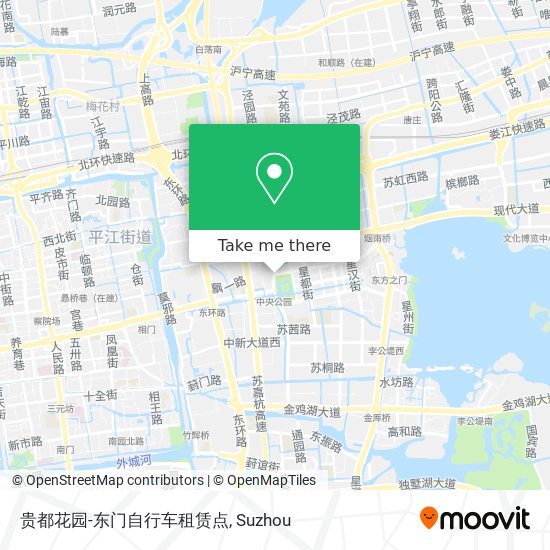 贵都花园-东门自行车租赁点 map