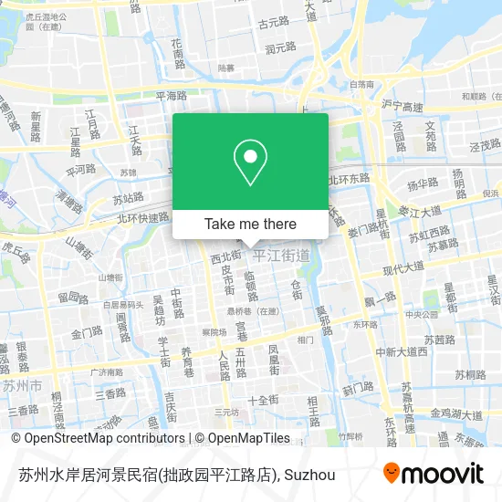 苏州水岸居河景民宿(拙政园平江路店) map