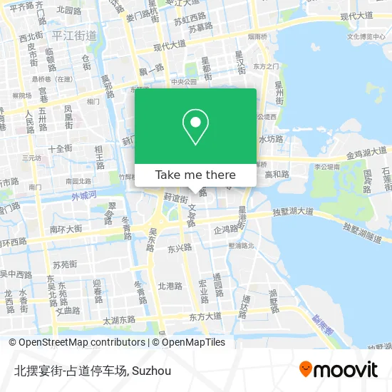 北摆宴街-占道停车场 map