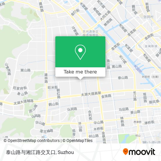 泰山路与湘江路交叉口 map