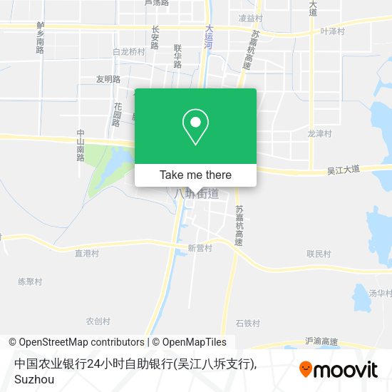 中国农业银行24小时自助银行(吴江八坼支行) map