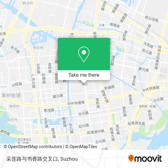采莲路与书香路交叉口 map