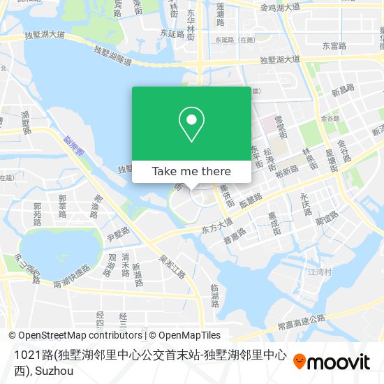 1021路(独墅湖邻里中心公交首末站-独墅湖邻里中心西) map