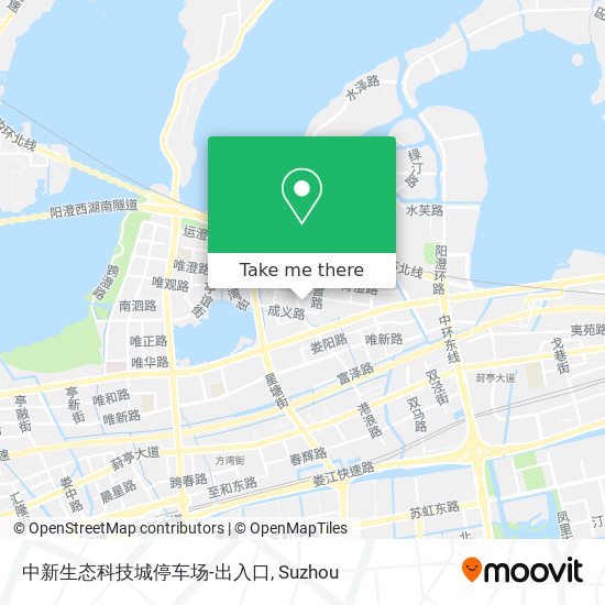 中新生态科技城停车场-出入口 map